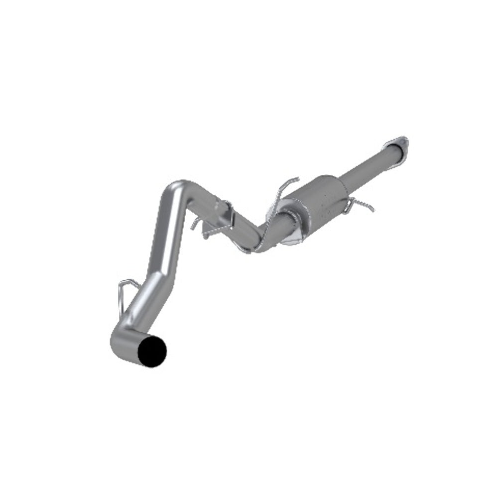 MBRP cat-back exhaust system fits Chevy Silverado 1500 single side exit aluminized steel S5036P 3 inch inlet/outlet
