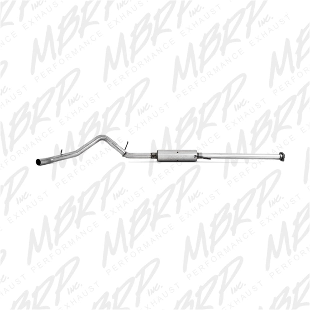 MBRP cat-back exhaust system fits Chevy Silverado 1500 single side exit aluminized steel S5036P 3 inch inlet/outlet