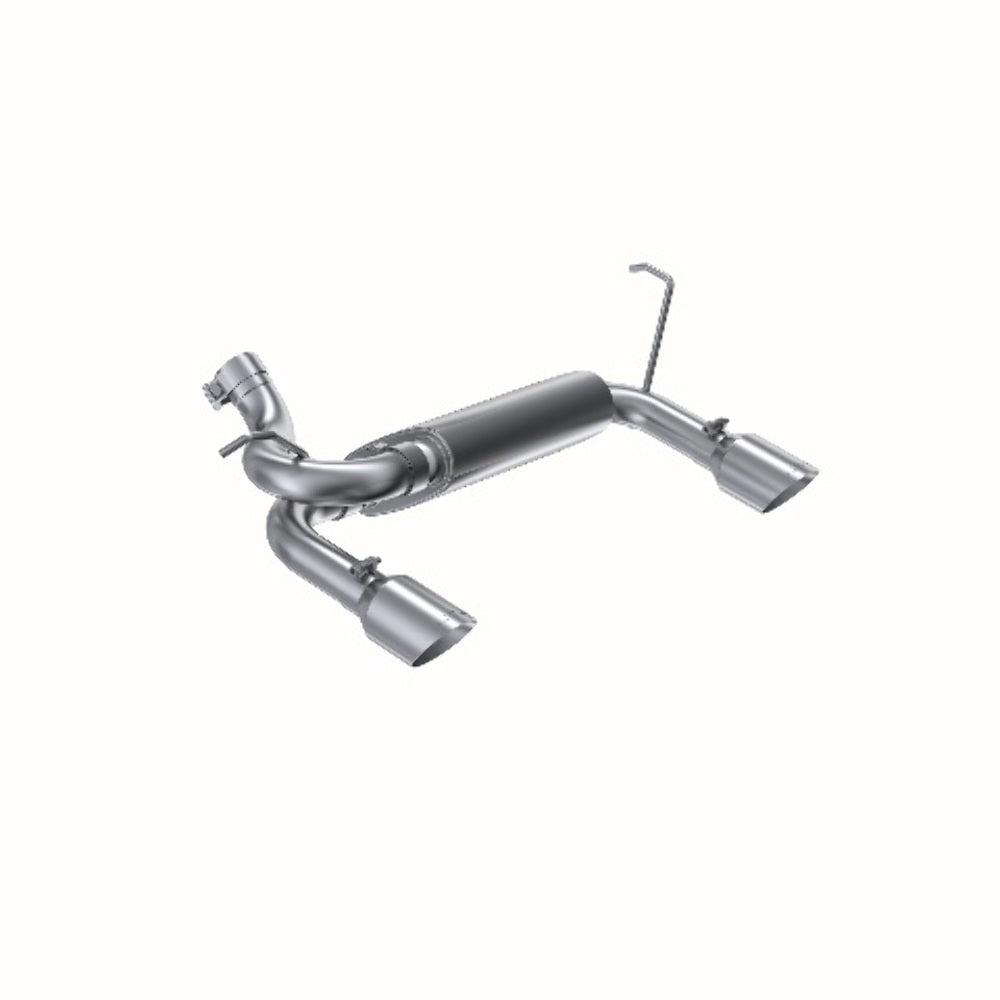 MBRP axle-back exhaust system fits 2010-2011 Jeep Wrangler dual rear exit aluminized steel S5528AL 2 inch inlet/outlet