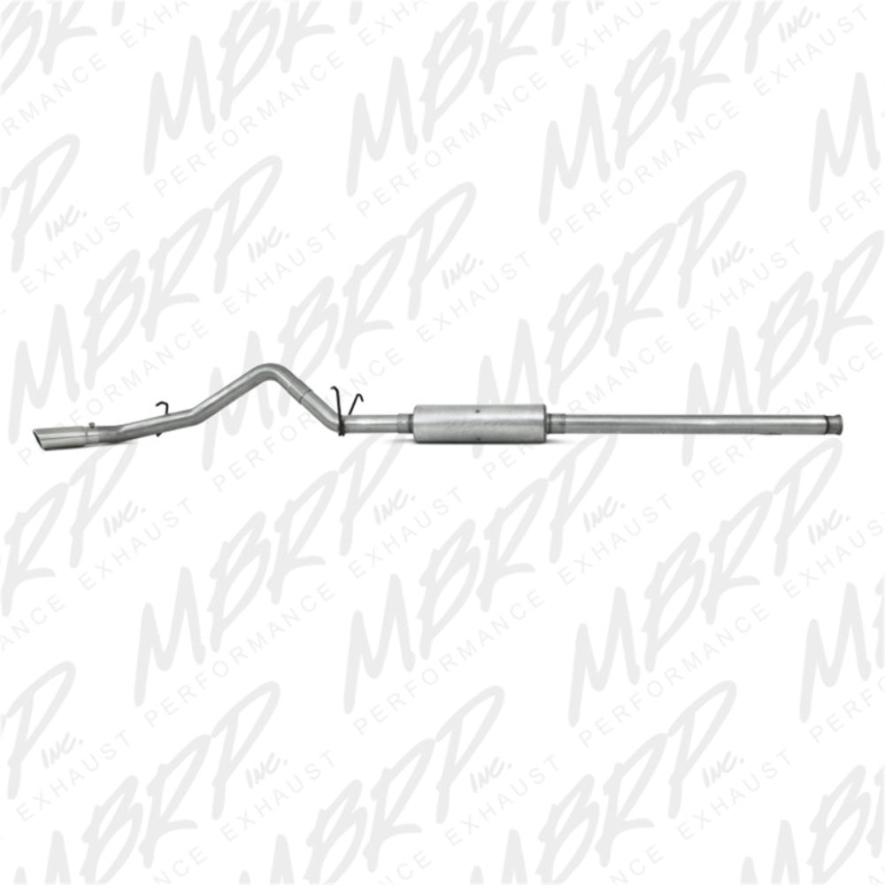 MBRP cat-back exhaust system fits 2010-2013 Chevy Silverado 1500 single side exit aluminized steel S5054AL 3 inch inlet/outlet