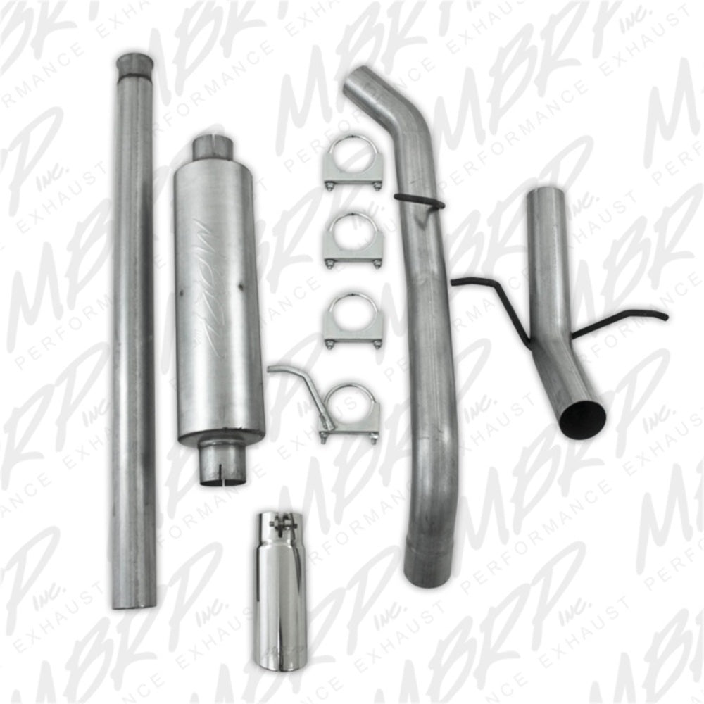 MBRP cat-back exhaust system fits 2010-2013 Chevy Silverado 1500 single side exit aluminized steel S5054AL 3 inch inlet/outlet