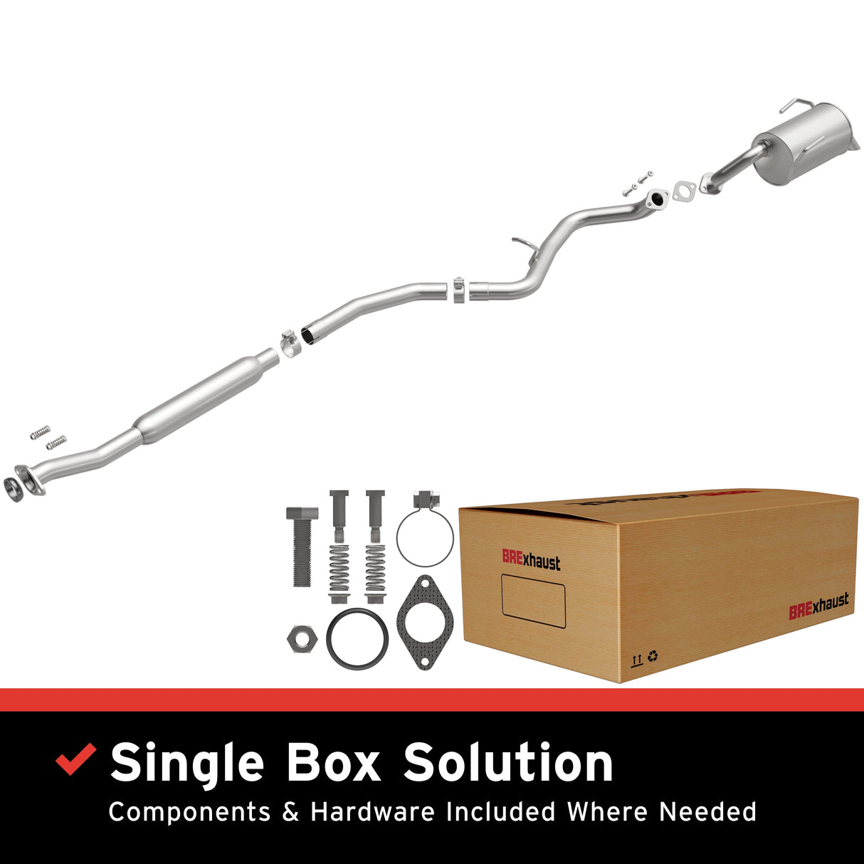 Fits 2010-2017 Subaru Outback 2.5L S/S Direct-Fit Replacement Exhaust 116-0162 stainless steel