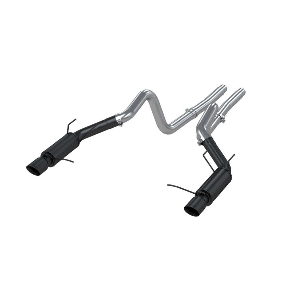 MBRP cat-back exhaust system fits 2011-2014 Ford Mustang dual split rear exit aluminized steel S7264BLK