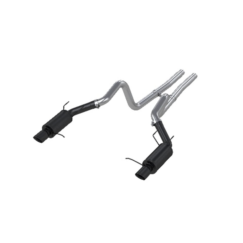 MBRP cat-back exhaust system fits 2011-2014 Ford Mustang dual split rear exit aluminized steel S7258BLK