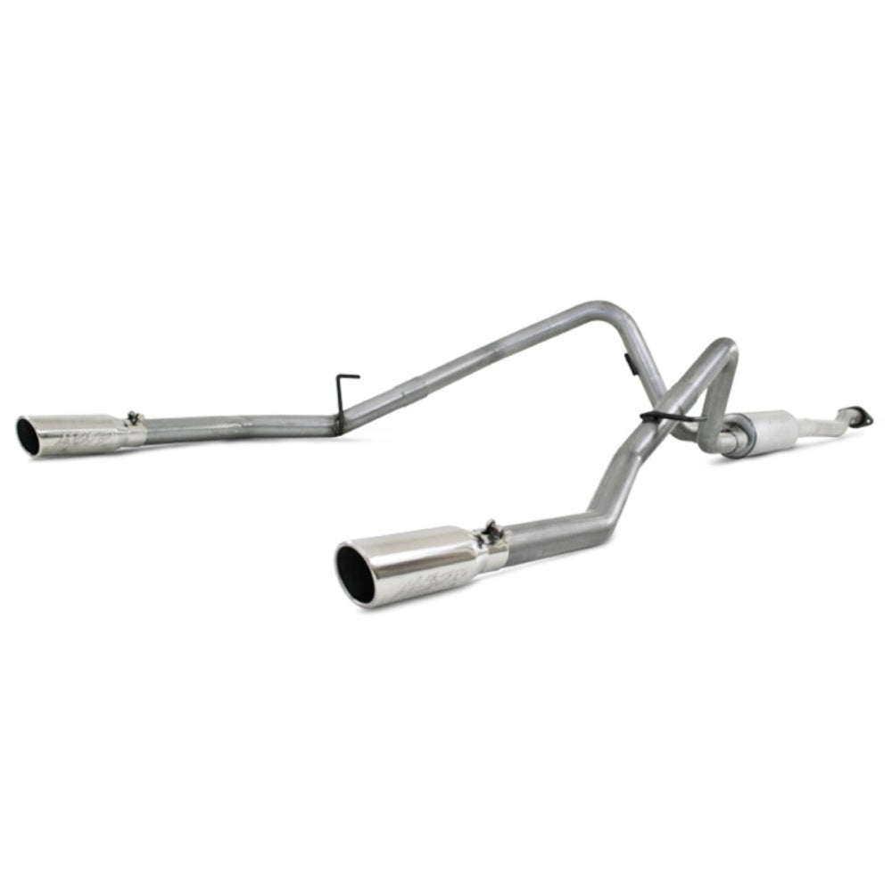 MBRP cat-back exhaust system fits 2011-2014 Ford F-150 dual rear exit aluminized steel S5240AL 2 inch inlet/outlet