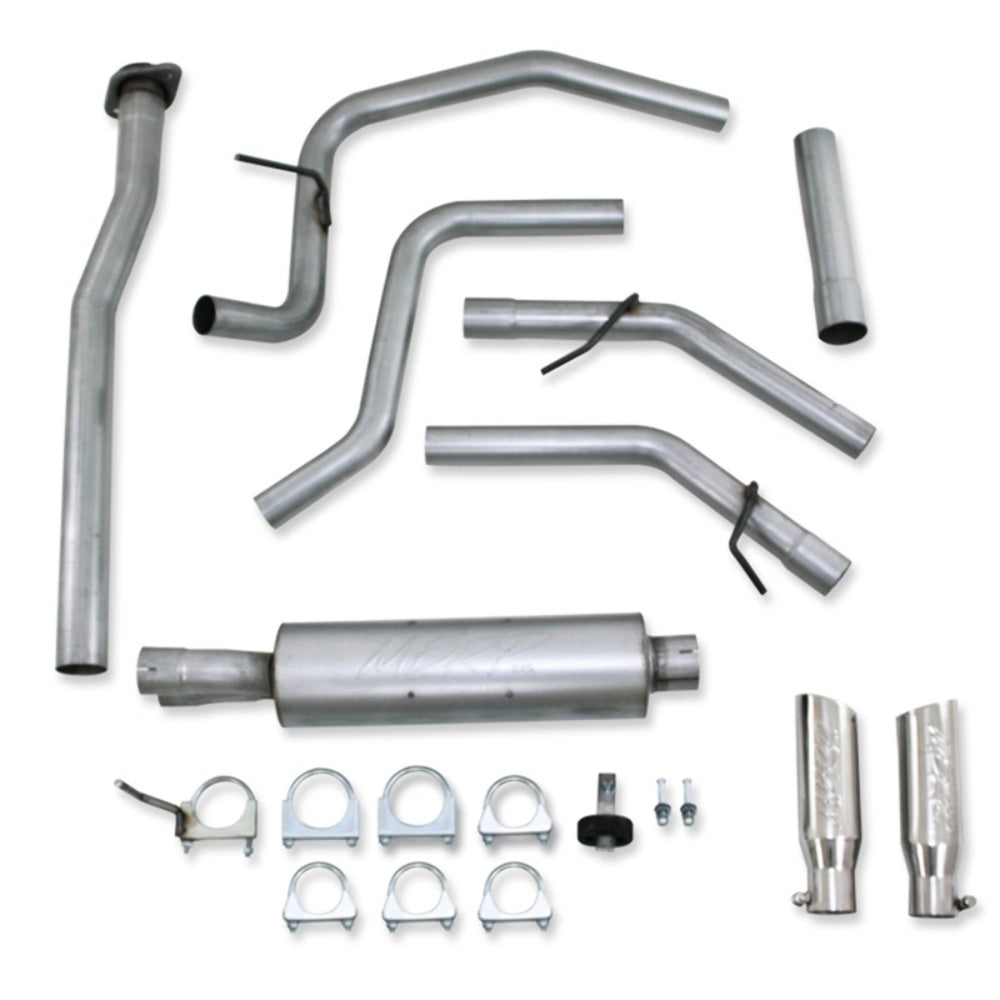MBRP cat-back exhaust system fits 2011-2014 Ford F-150 dual rear exit aluminized steel S5240AL 2 inch inlet/outlet