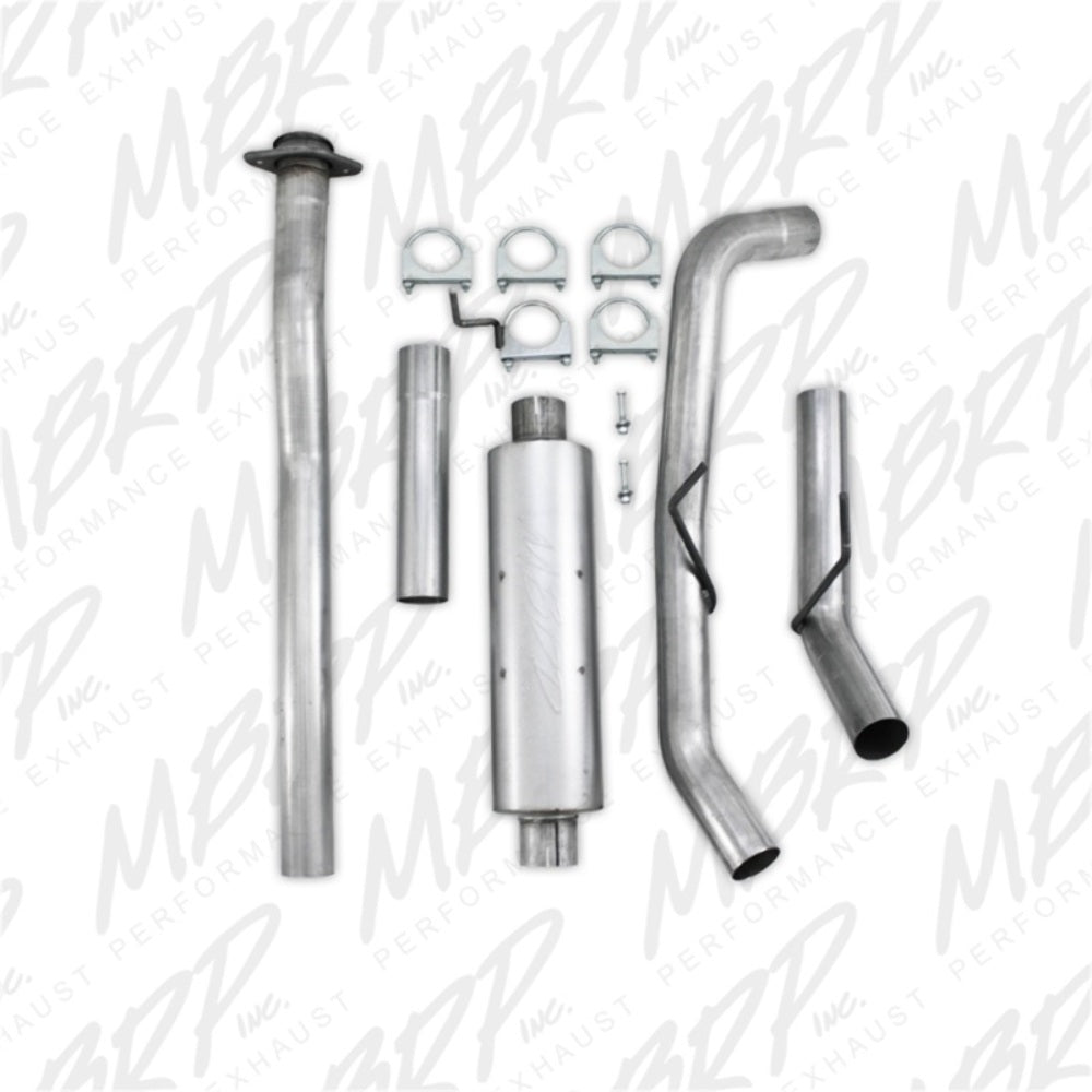 MBRP cat-back exhaust system fits 2011-2014 Ford F-150 single side exit aluminized steel S5236P 3 inch inlet/outlet