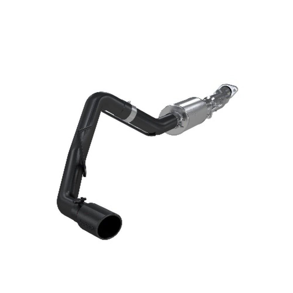 MBRP cat-back exhaust system fits 2011-2014 Ford F-150 single side exit aluminized steel black coated S5230BLK 3 inch inlet/outlet