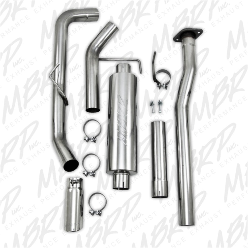 MBRP cat-back exhaust system fits 2011-2014 Ford F-150 single side exit Armor Plus Series T409 stainless steel S5236409 3 inch inlet/outlet