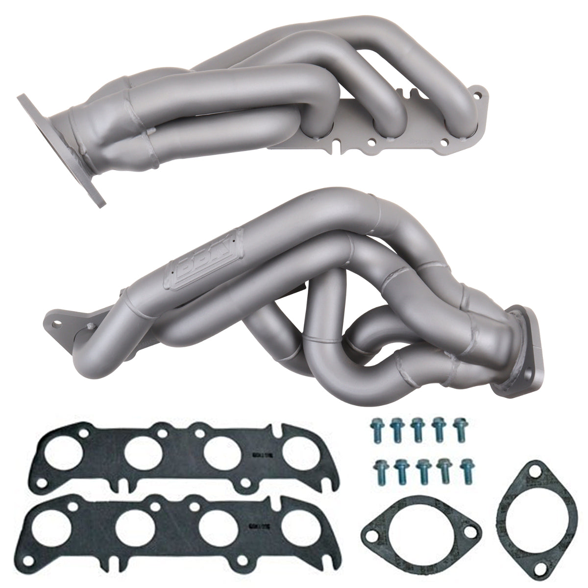 Fits 2011-2014 Mustang GT 1-3/4 Tuned Length Exhaust Headers-Titanium-1632 ceramic coated polished