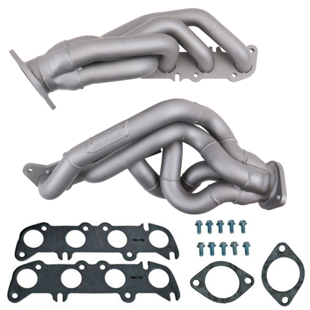 Fits 2011-2014 Mustang GT 1-3/4 Tuned Length Exhaust Headers-Titanium-1632 ceramic coated polished