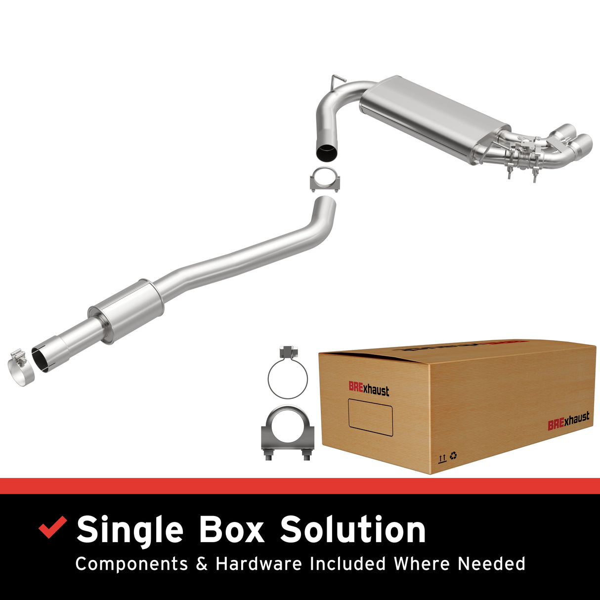 Fits 2012-2020 BMW Direct-Fit Replacement Exhaust System 106-0832 aluminized steel