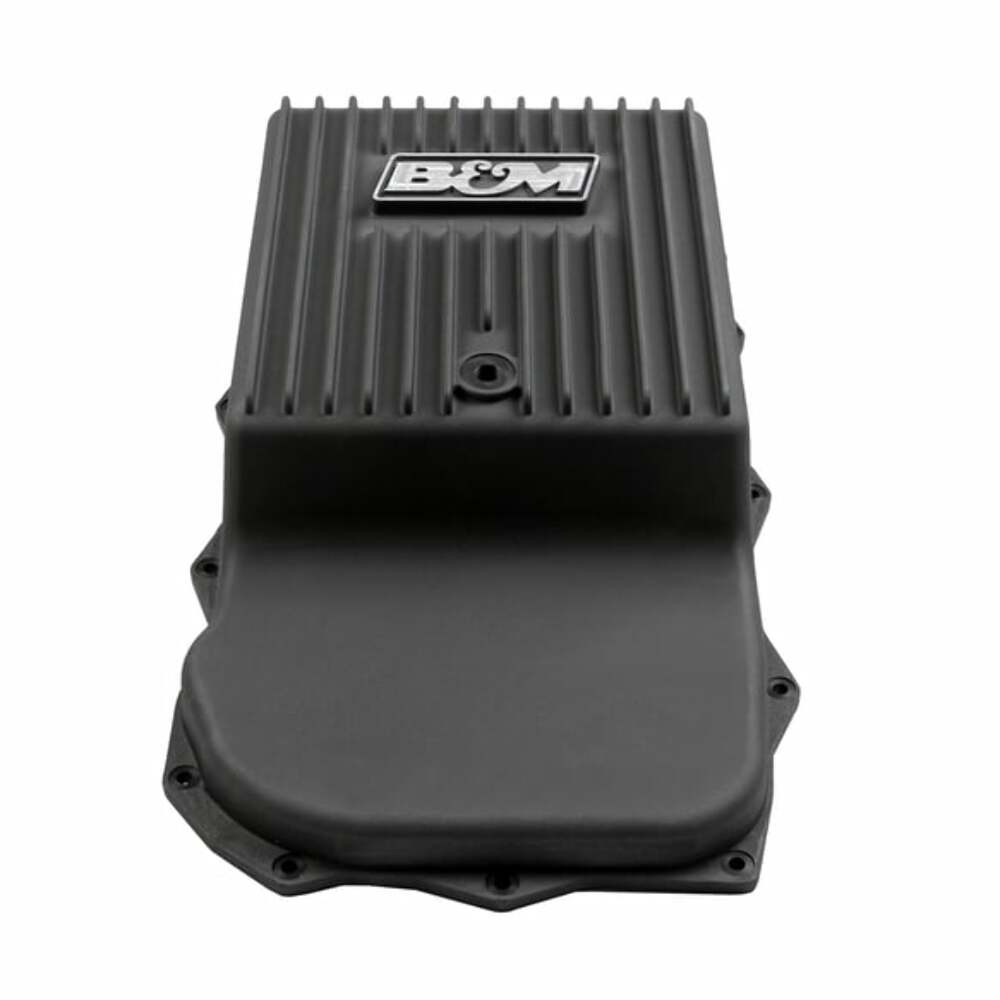 Fits 2013-2023 Ram 1500 Trucks Hi-Tek Deep Transmission Pan - Black aluminum black anodized