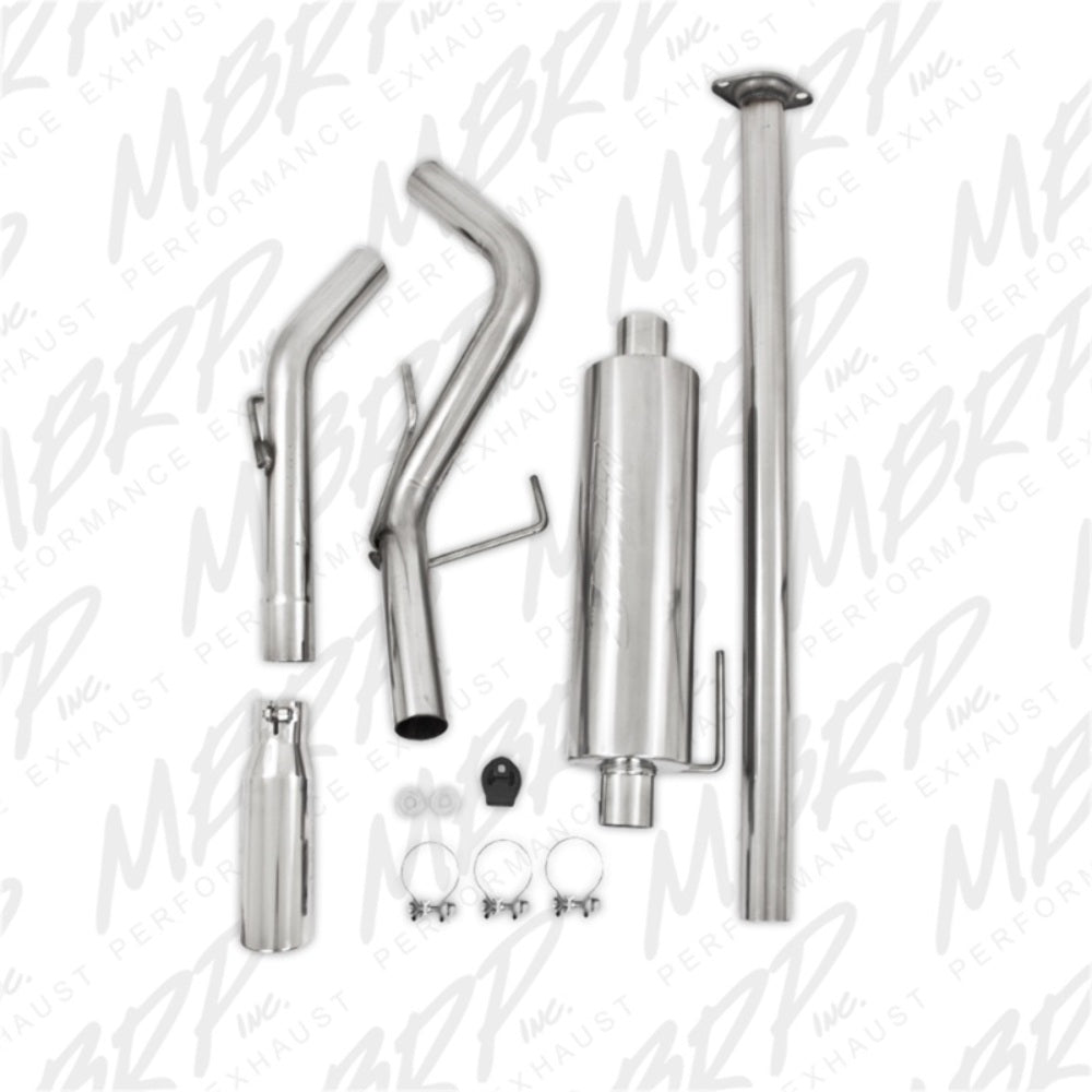 t Fits 2014-2015 Toyota Tacoma 2 1/2in. Cat Back; Single Exit; T409 - S5326409 MBRP Exhaust