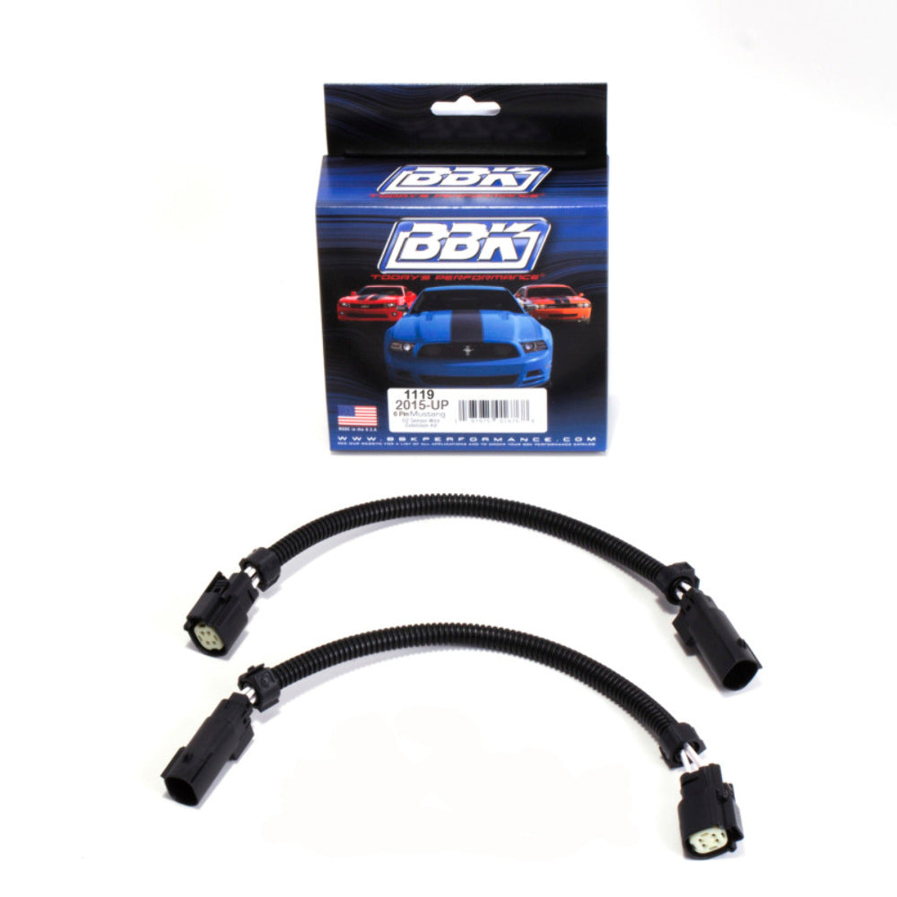 Fits 2015-17 Mustang GT V6 Front O2 Harness Extension Kit 12 In (Pair)-1119 for 2015-2017 Mustang
