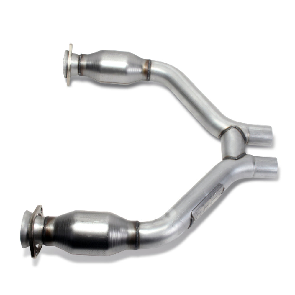 Fits 2015-17 Mustang V6 Short Mid H Pipe w/Converters For Use w/ 1642/16420-1465