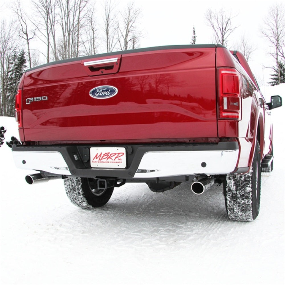 MBRP cat-back exhaust system fits 2016-2020 Ford F-150 dual rear exit Armor Plus Series T409 stainless steel S5258409 2 inch inlet/outlet