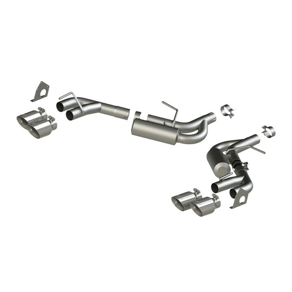 MBRP axle-back exhaust system fits 2016-2024 Chevy Camaro Armor Pro Series T304 stainless steel S7039304 5 inch inlet 2.5 inch outlet
