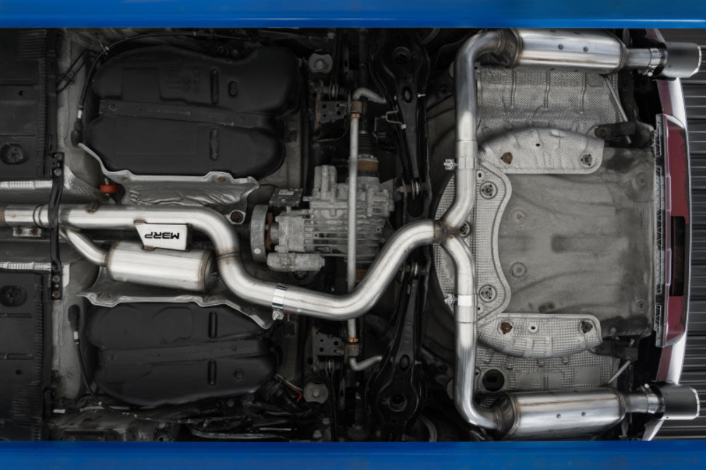 MBRP cat-back exhaust system fits 2017-2018 VW Armor Pro Series T304 stainless steel S4618304 5 inch inlet 2.5 inch outlet