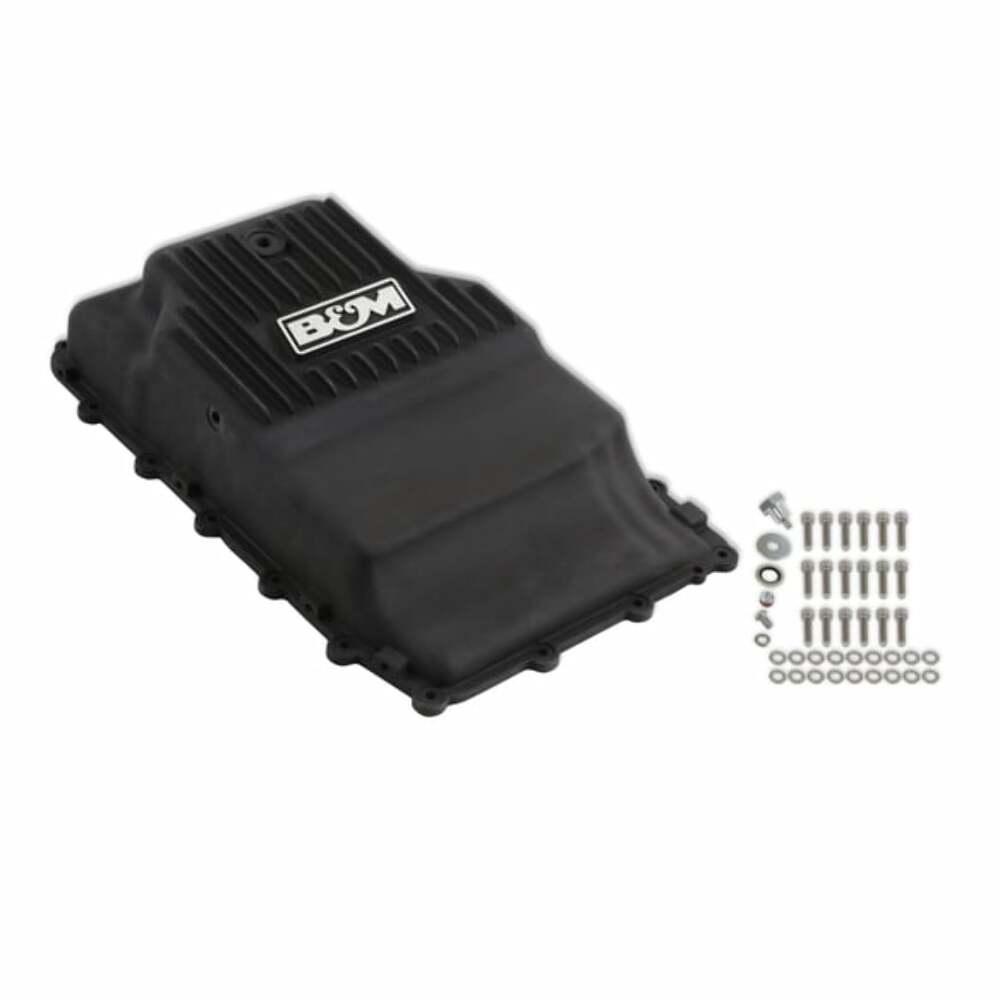 t Fits 2017-2023 Ford F-150 Deep Transmission Pan-Ford 10R80-Aluminum-Black-71400 B&M