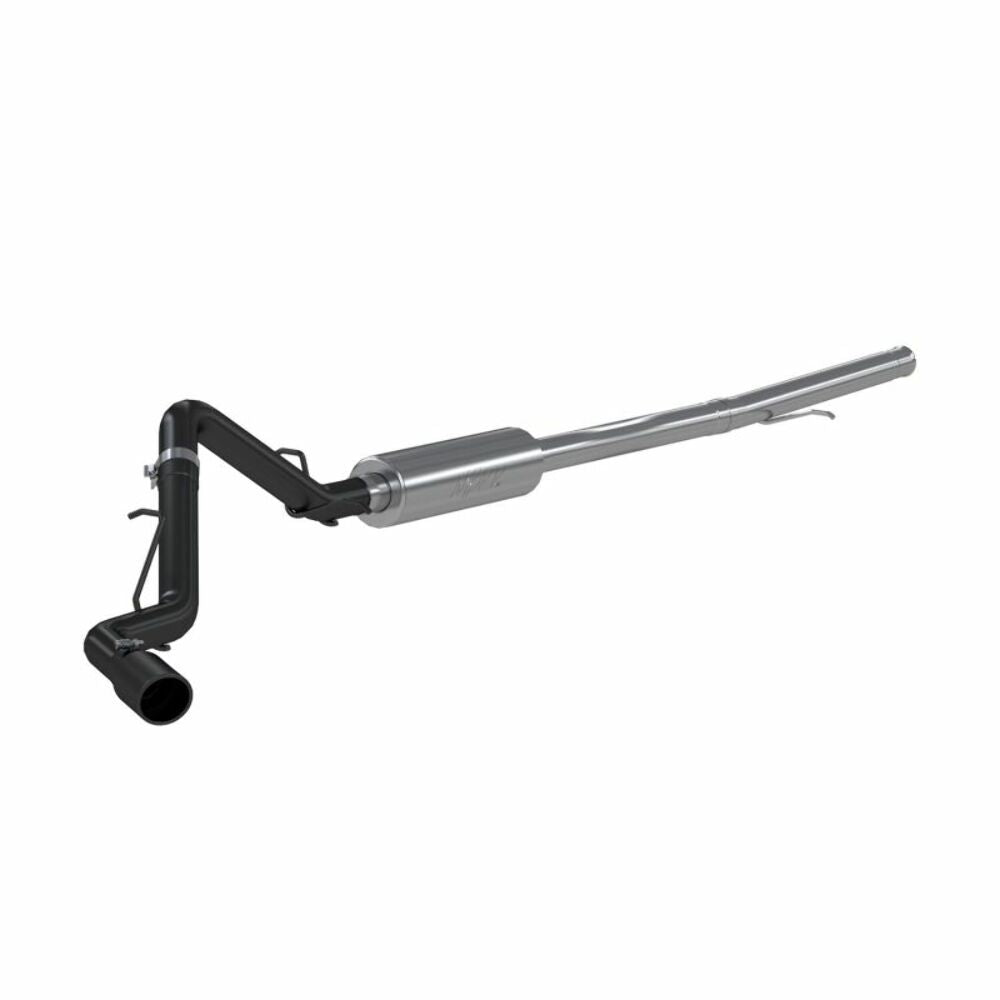 MBRP cat-back exhaust system fits 2019-2021 Chevy Silverado 1500 single side exit aluminized steel black coated S5087BLK 3 inch inlet/outlet