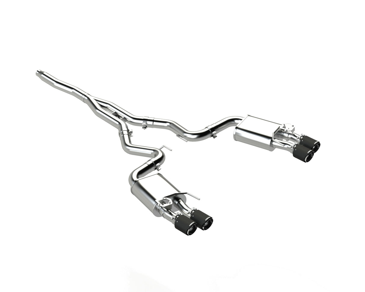 MBRP cat-back exhaust system fits 2019-2023 Ford Mustang Armor Pro Series T304 stainless steel carbon fiber tip S72233CF 3 inch inlet/outlet