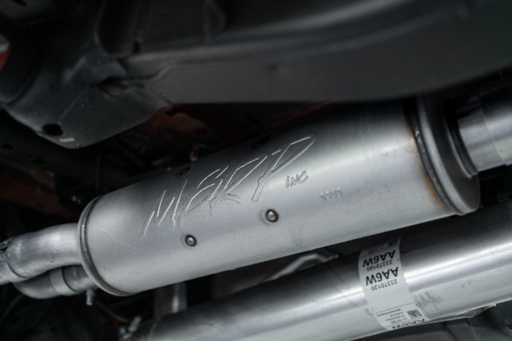 MBRP cat-back exhaust system fits 2019-2023 Chevy Silverado 1500 dual rear exit Armor Pro Series T304 stainless steel S5065304