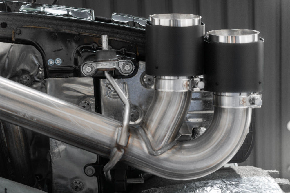 MBRP cat-back exhaust system fits 2020-2023 Chevy Corvette Armor Pro Series T304 stainless steel S70423CF 4.5 inch inlet/outlet