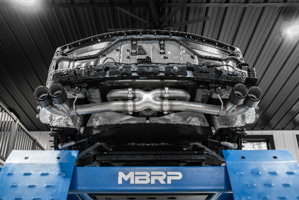 MBRP cat-back exhaust system fits 2020-2023 Chevy Corvette Armor Pro Series T304 stainless steel S70423CF 4.5 inch inlet/outlet