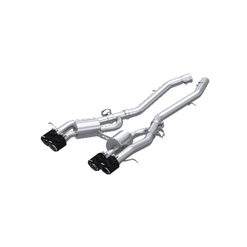 t Fits 2021-2024 BMW M3 3in. Axle-BAck; Quad Rear Exit; T304 - S45033CF MBRP Exhaust