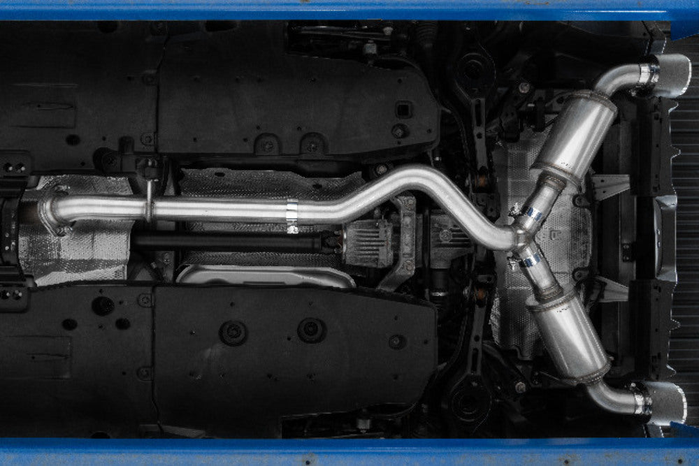 MBRP cat-back exhaust system fits 2023-2024 Toyota dual rear exit Armor Pro Series T304 stainless steel S43023CF