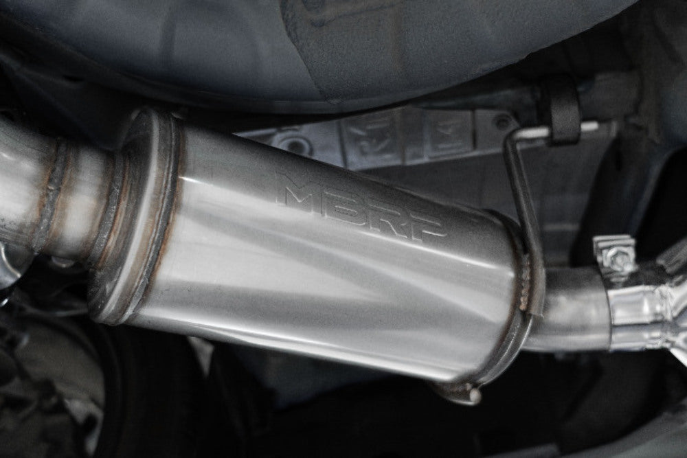 MBRP cat-back exhaust system fits Subaru WRX dual split rear exit Armor Pro Series T304 stainless steel carbon fiber tip S48073CF