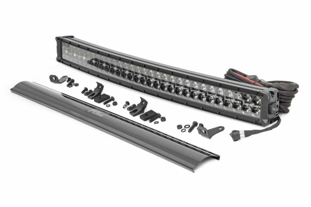 Fits 4Runner(14-20) LED Light Bumper Mount 30" Black Dual Row White DRL 70787