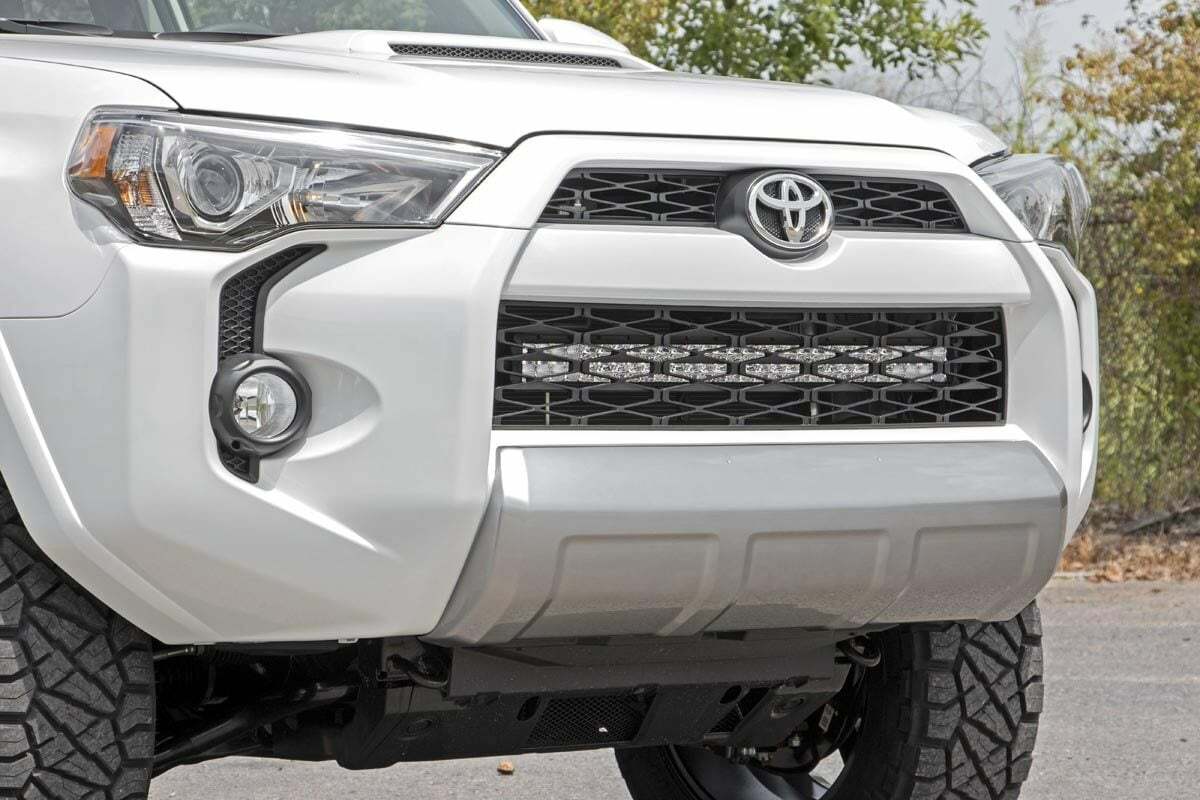 Fits 4Runner(14-20) LED Light Bumper Mount 30" Black Dual Row White DRL 70787