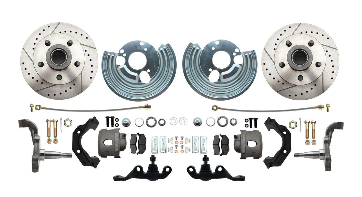 t Fits 62-72 Mopar A; Front Disc Converison; Slotted; w/Bolt 5x4 DBK6272A-40-LX MBM Brakes
