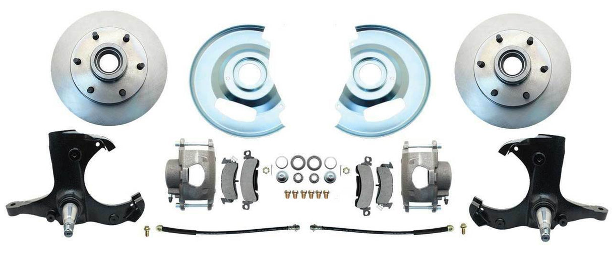 t Fits 63-70 C-10 6 Lug Rotor Stock Height Disc Brake Conversion Wheel Kit DBK6370 MBM Brakes