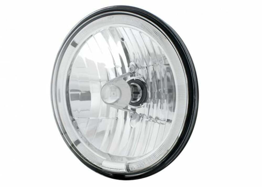 78-80 C10 Euro Crystal Headlight-7" w/ Led Aux Light-Halo EHL80HLAMBER