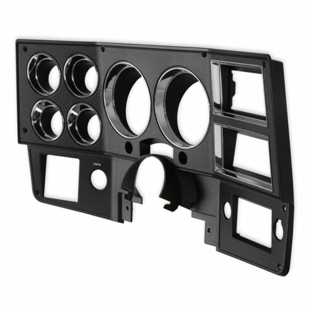 84-87 Trucks Instrument Cluster Bezel-w/ A/C-Black/Chrome 05-218