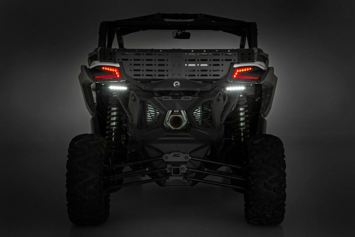 Fits Can-Am Maverick X3 LED Light Tail Light Mount 6" Black Slimline Pair 97026