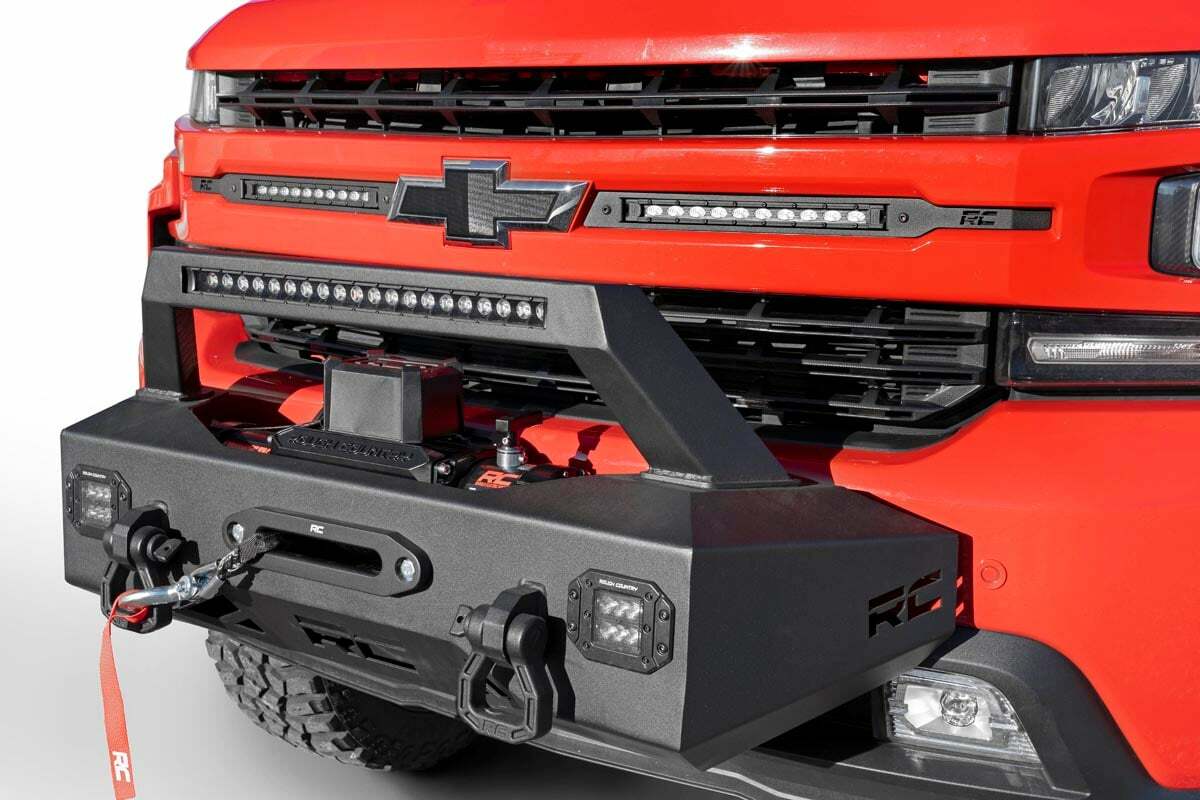 Fits Chevy Silverado 1500 2WD/4WD (2019-2022) EXO Winch Mount Kit; 10765