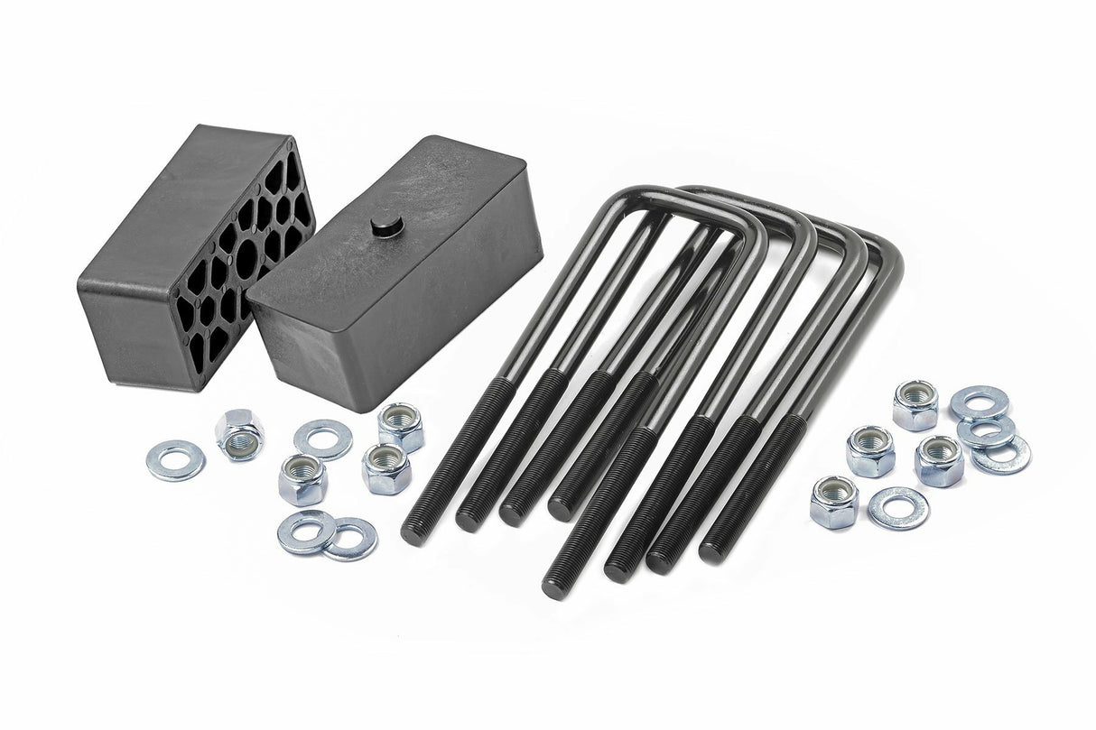 Fits Chevy/GMC 1500 Truck 2 Inch Block & U-Bolt Kit; 6532