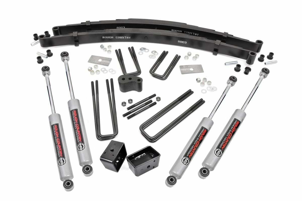 Fits Dodge W100 Truck (86-89)/W200 Truck (78-80) 4" Lift Kit; Rear Blocks; 310.2