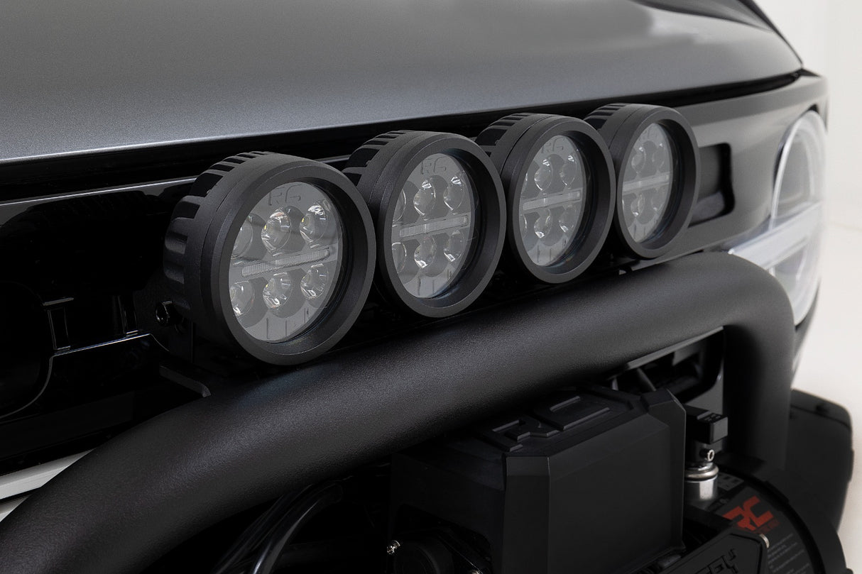 Fits Ford Bronco 4WD (21-24) Safari Bar; 6.5" Round LED; OE Modular Steel; 51113