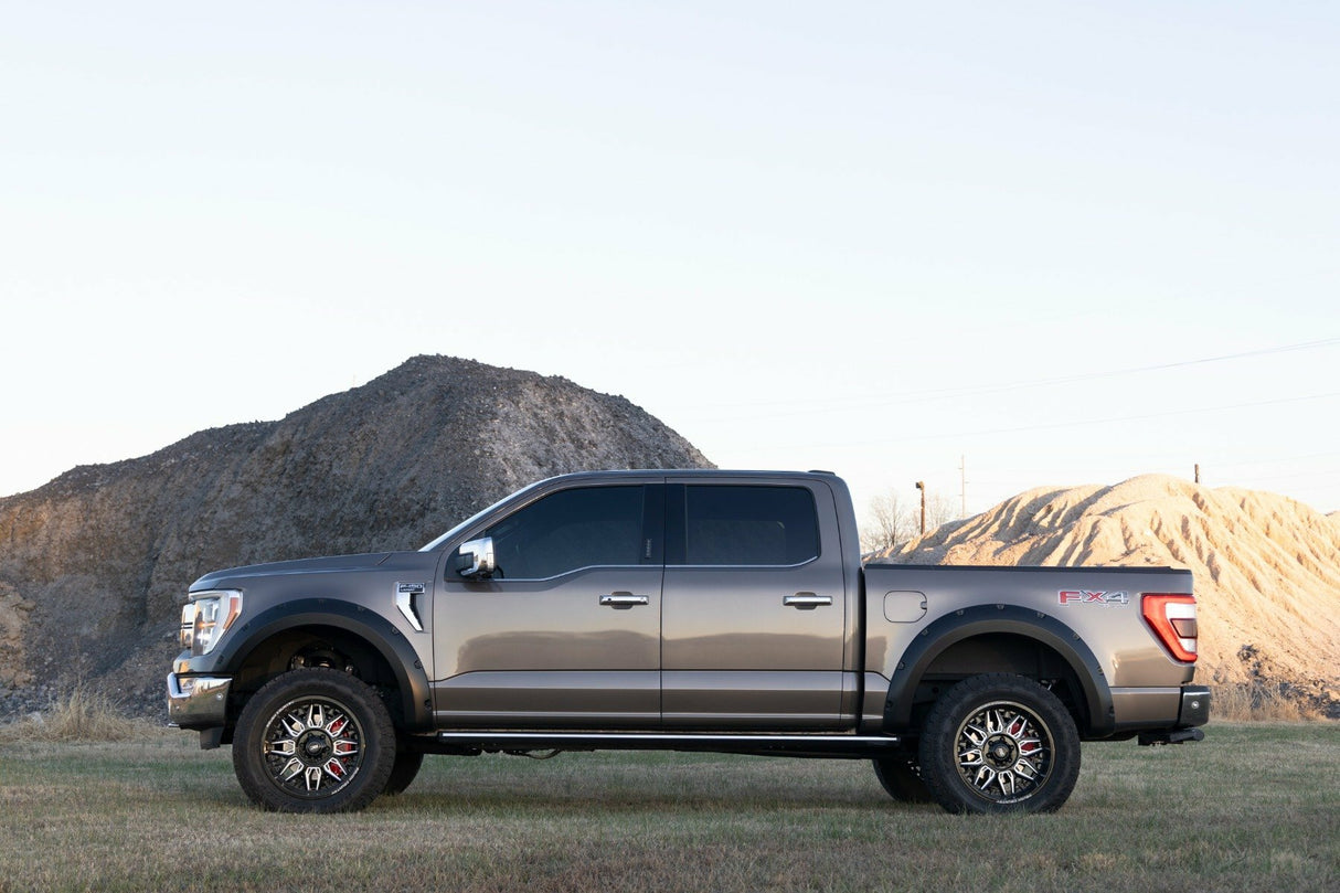 Fits Ford F-150 (2021-2024) Pocket Fender Flares D1 Stone Gray F-F20911B-D1