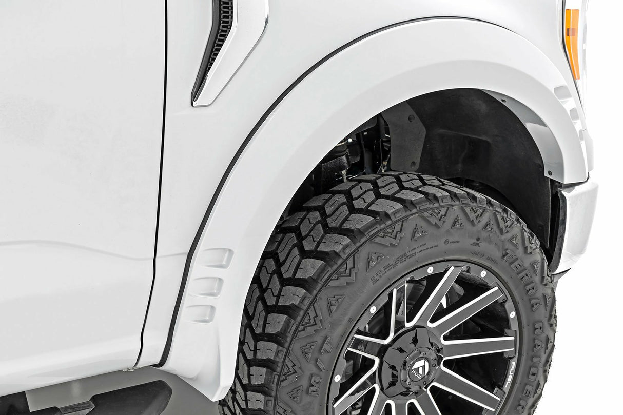 Fits Ford F-150 2&4WD (2021-2024) Fender Flares; SF1; Black; F-F320210A-RCGB
