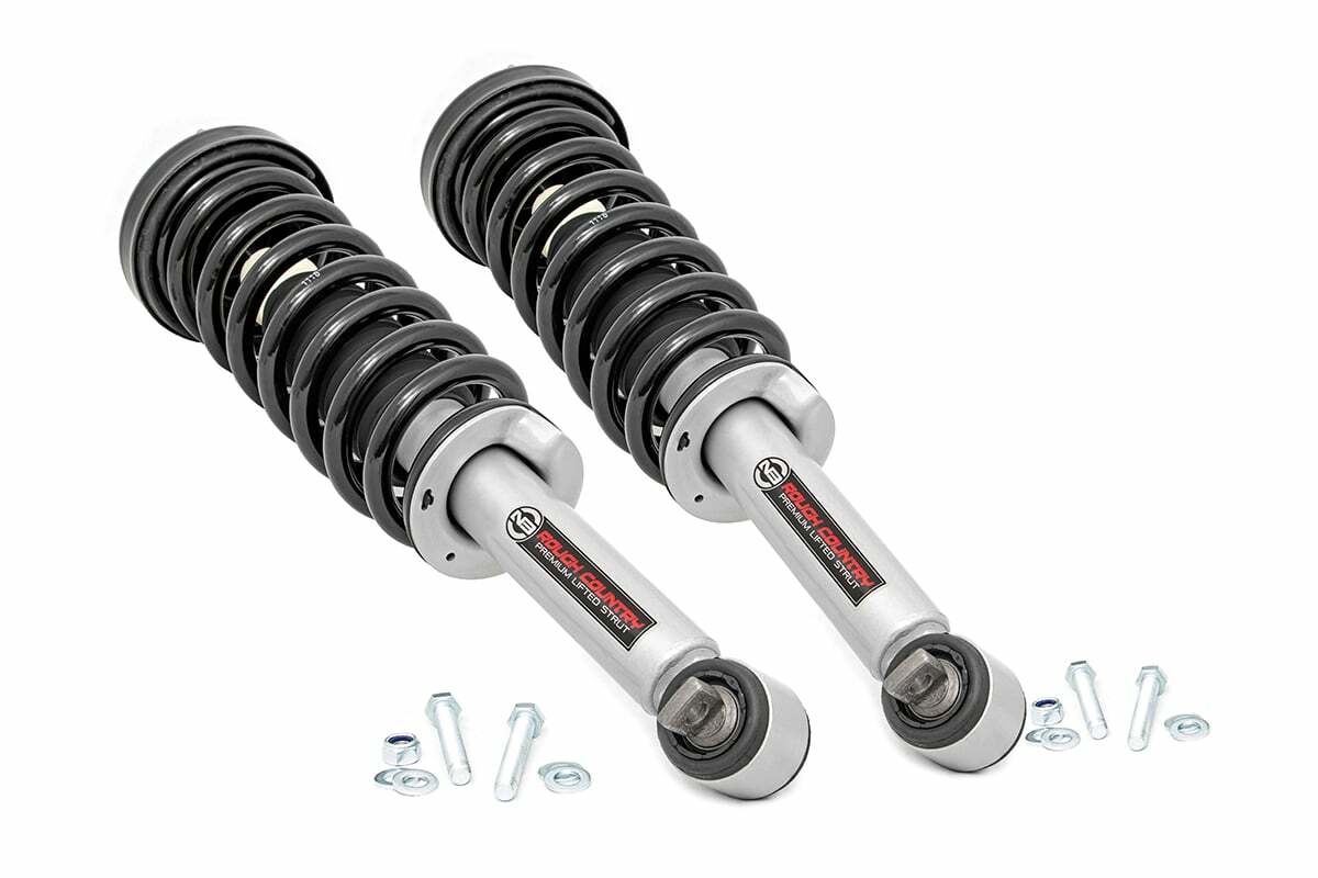 Fits Ford F-150 2WD (2014-2024) N3 Leveling Struts; 2 Inch; Loaded Strut; 501074