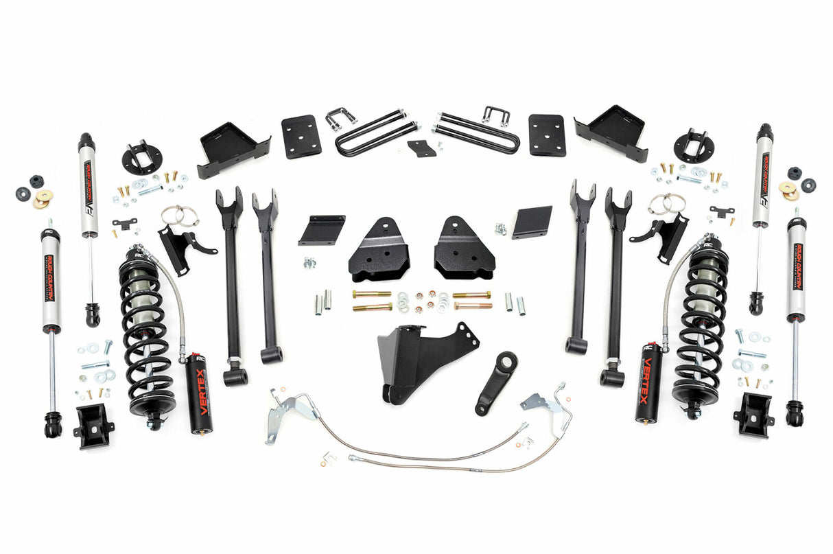 Fits Ford F-250 Super Duty (15-16) 6 Inch Lift Kit; 4 Link; OVLD; C/O V2; 58958