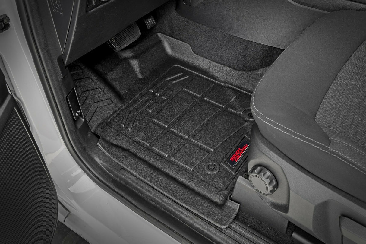 Fits Ford Ranger 2WD/4WD (2024) Sure-Fit Floor Mats; Front & Rear; Crew; SM51003