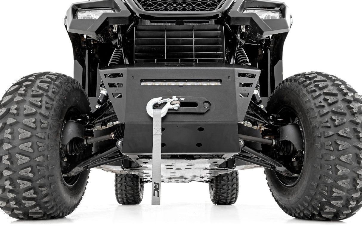 Fits Honda Pioneer 520 Winch Plate; 10" Black Slimline; 92078