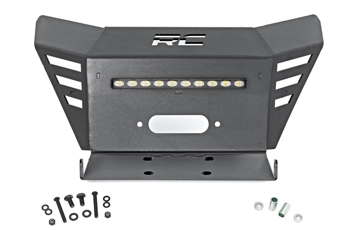 Fits Honda Pioneer 520 Winch Plate; 10" Black Slimline; 92078